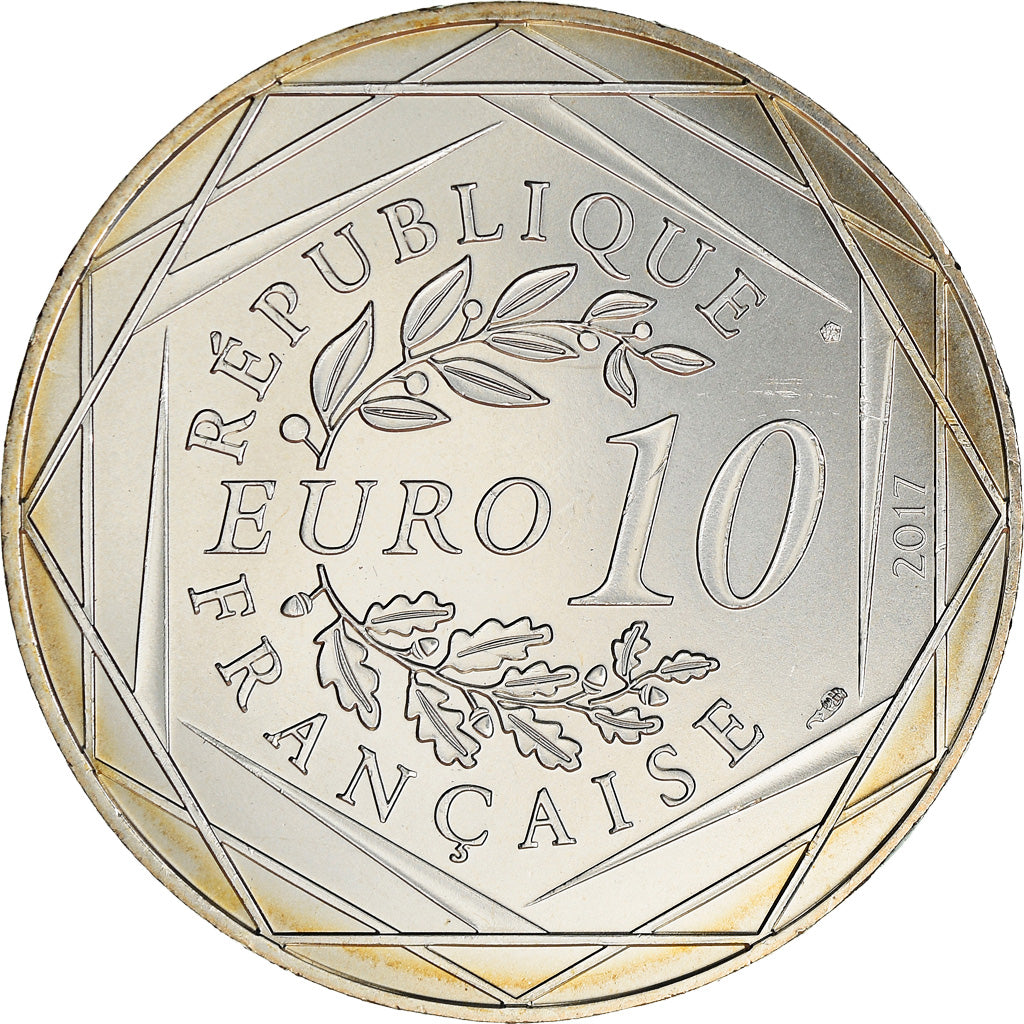 France, 10 Euro, Jean Paul Gaultier, 2017, 4, MS(65-70), Silver