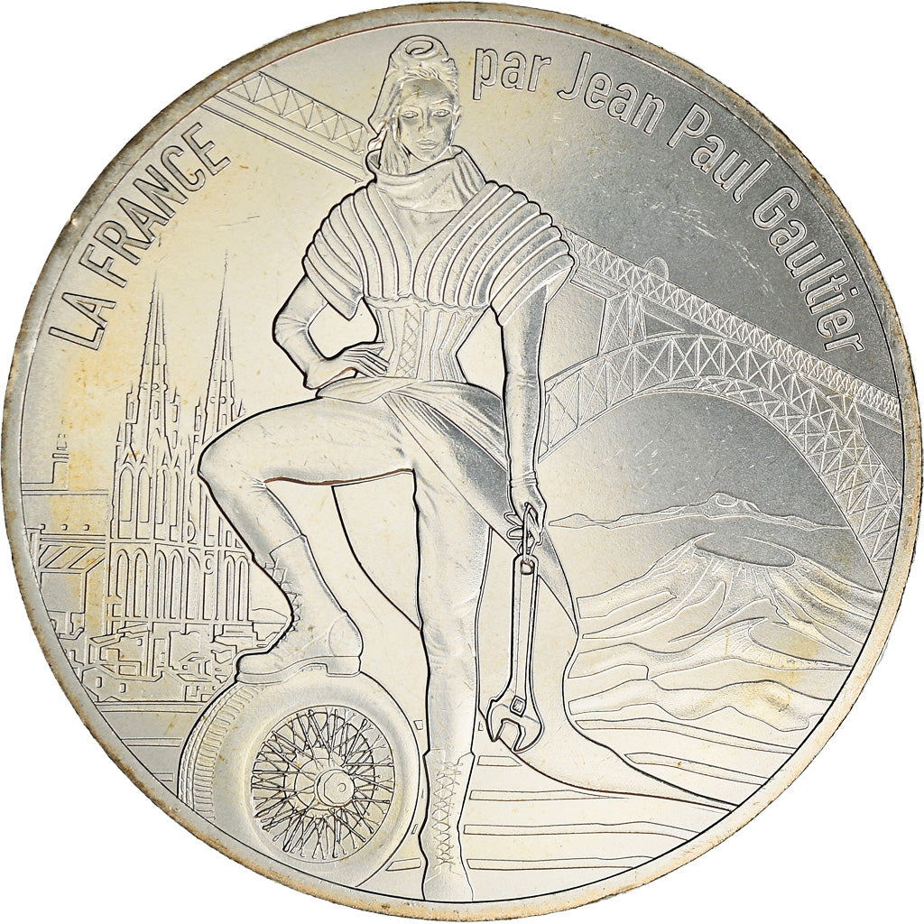 France, 10 Euro, Jean Paul Gaultier, 2017, 3, MS(65-70), Silver