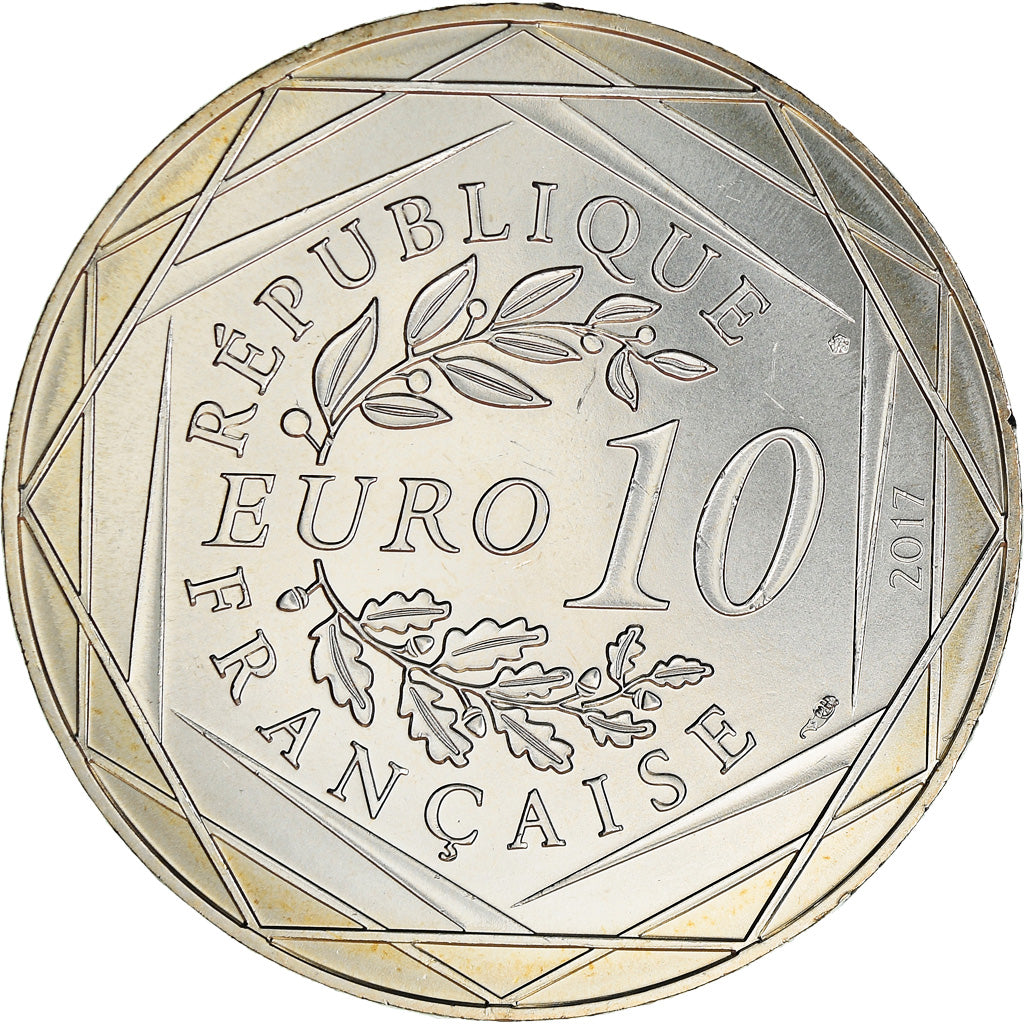 France, 10 Euro, Jean Paul Gaultier, 2017, 3, MS(65-70), Silver