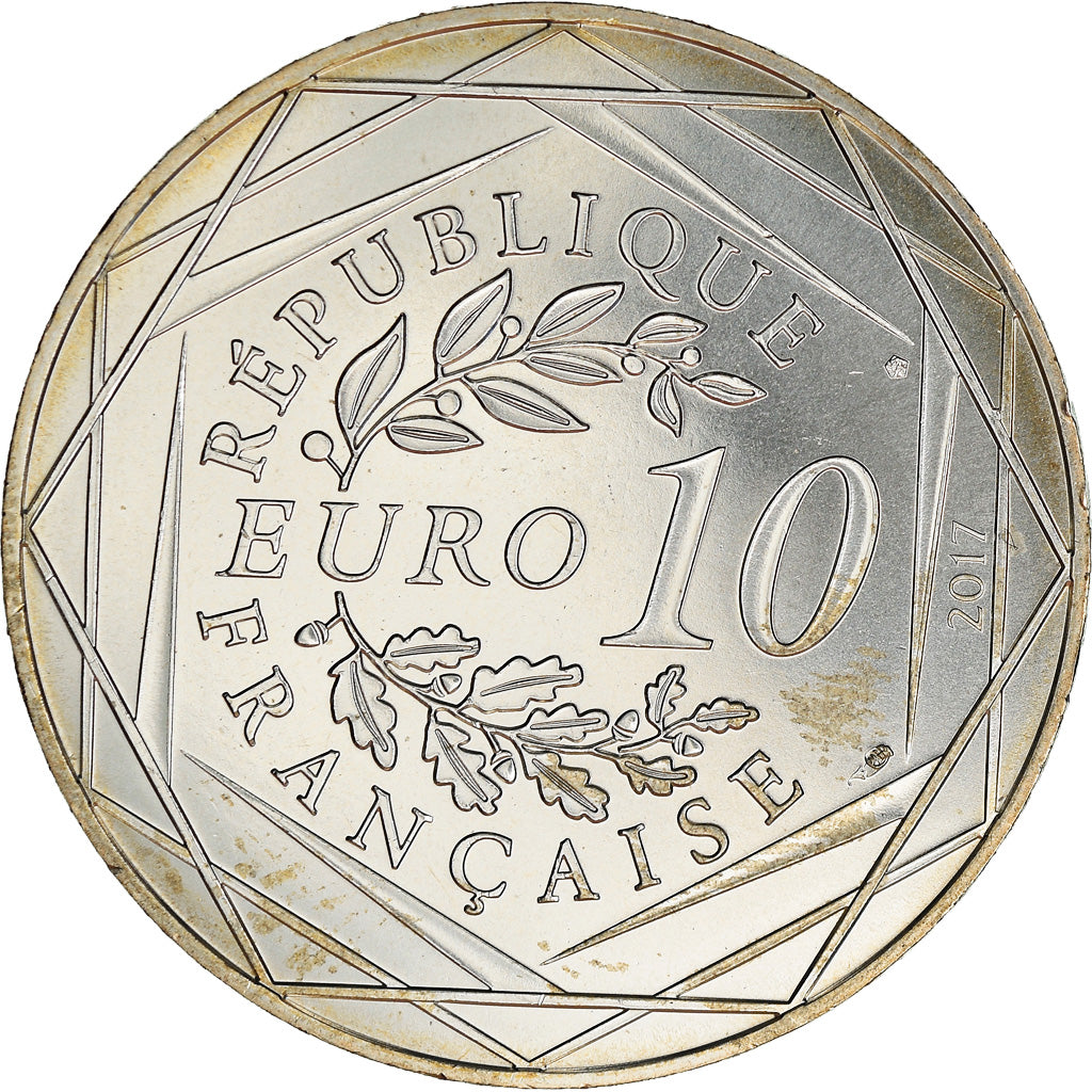 France, 10 Euro, Jean Paul Gaultier, 2017, 2, MS(63), Silver