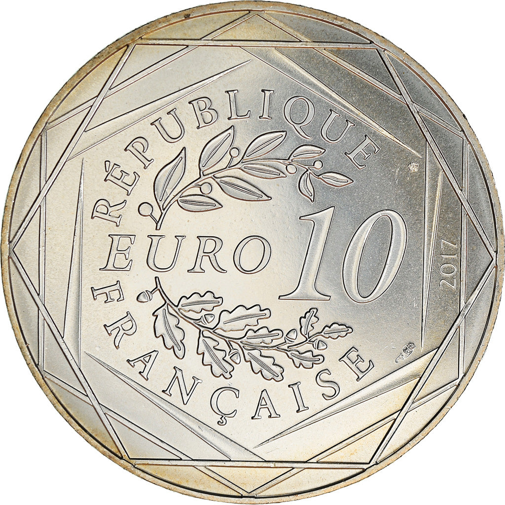 France, 10 Euro, Jean Paul Gaultier, 2017, 1, MS(65-70), Silver