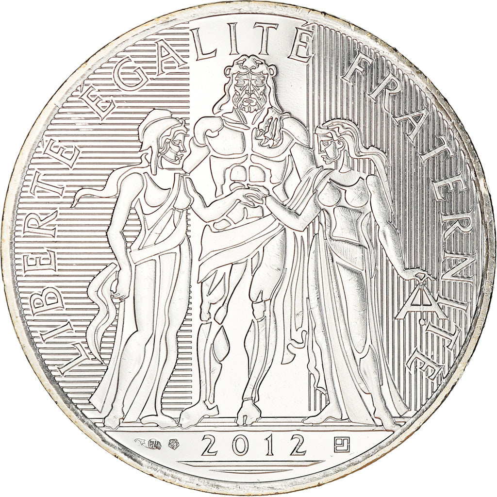 Francja, 10 Euro, Hercule, 2012, Paris, FDC, MS(65-70), Srebro, Gadoury:EU 516