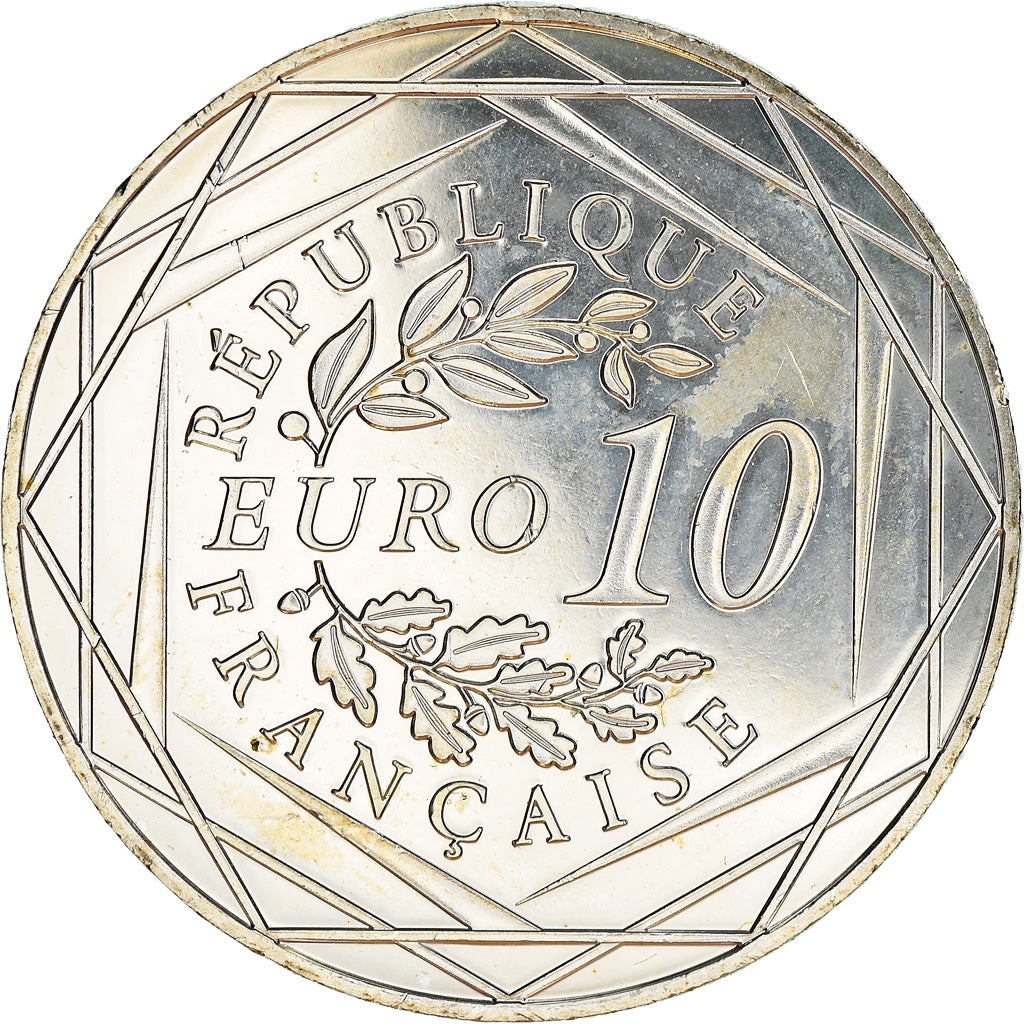 France, 10 Euro, Coq, 2015, Paris, MS(60-62), Silver
