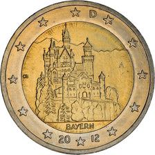 GERMANY - FEDERAL REPUBLIC, 2 Euro, BAYERN, 2012, Berlin, MS(63), Bi-Metallic
