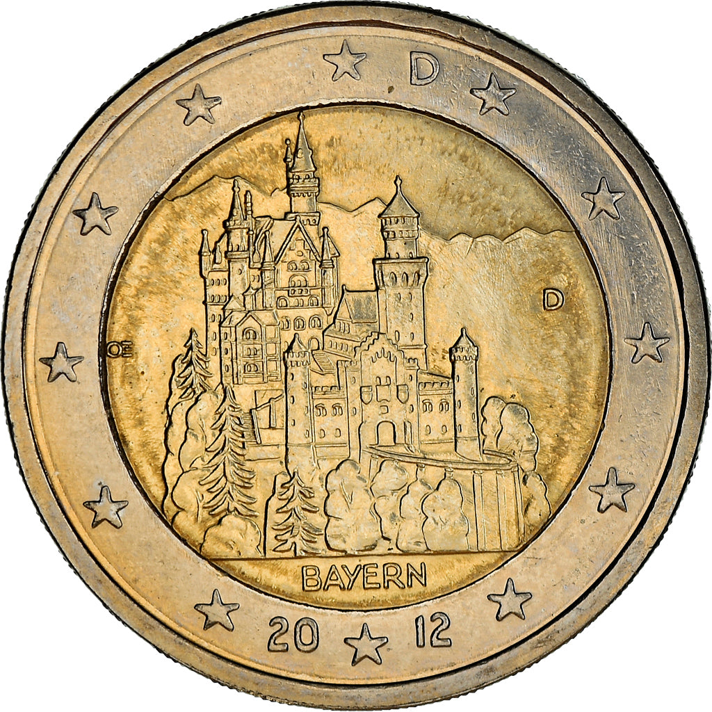 République fédérale allemande, 2 Euro, BAYERN, 2012, Munich, SPL