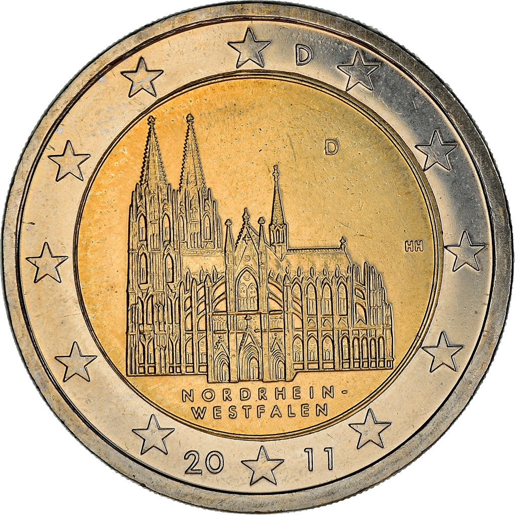 ALEMANHA - REPÚBLICA FEDERAL, 2 Euro, 2011, Munich, MS(63), Bimetálico, KM:293