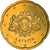 Letónia, 20 Euro Cent, 2014, Stuttgart, MS(64), Latão, KM:154