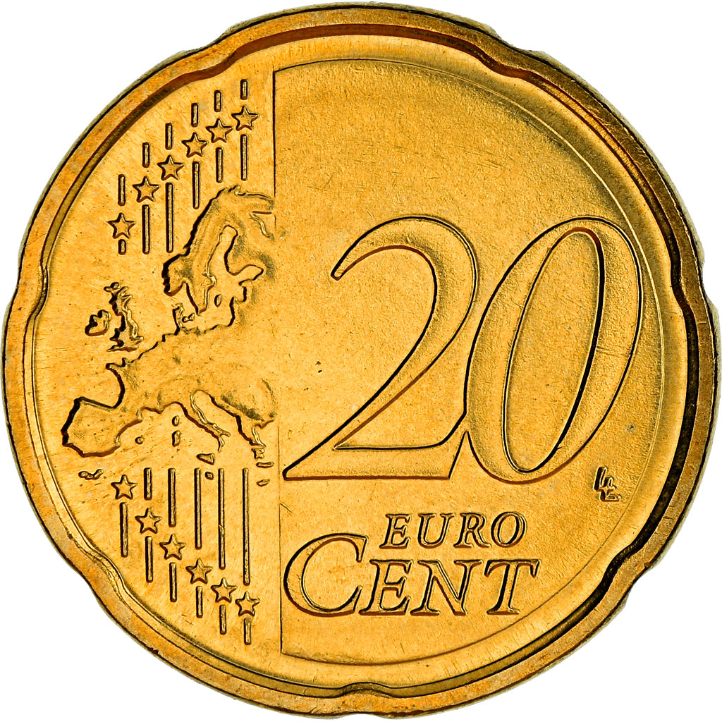 Latvia, 20 Euro Cent, 2014, Stuttgart, MS(64), Brass, KM:154