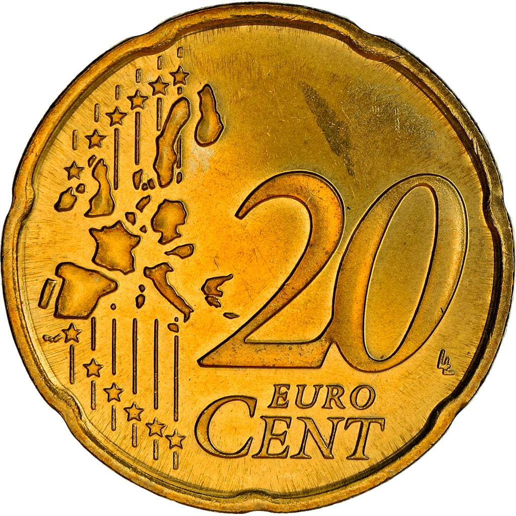 San Marino, 20 Euro Cent, 2003, Rome, MS(65-70), Brass, KM:444