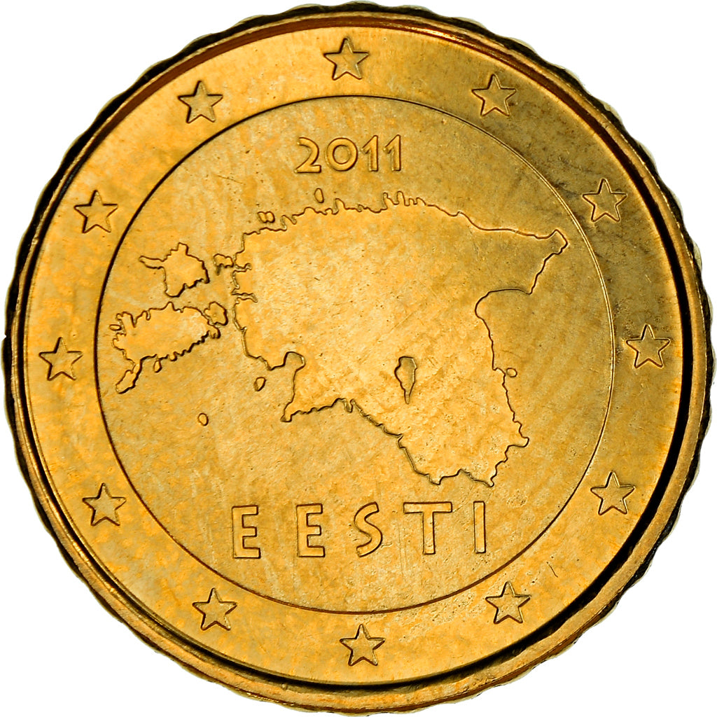 Estonia, 10 Euro Cent, 2011, Vantaa, MS(63), Mosiądz, KM:64