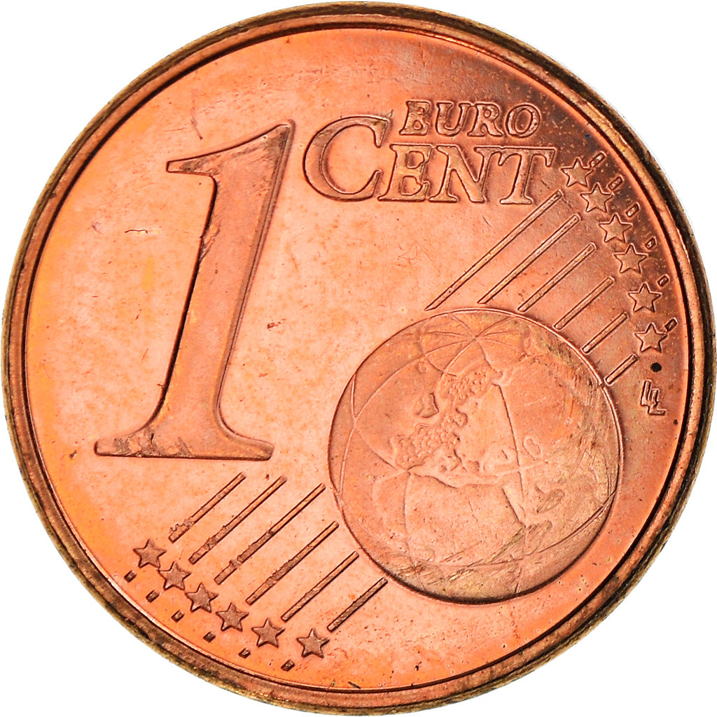 Cyprus, 1 Cent, Two mouflons, 2008, MS(64), Copper Plated Steel