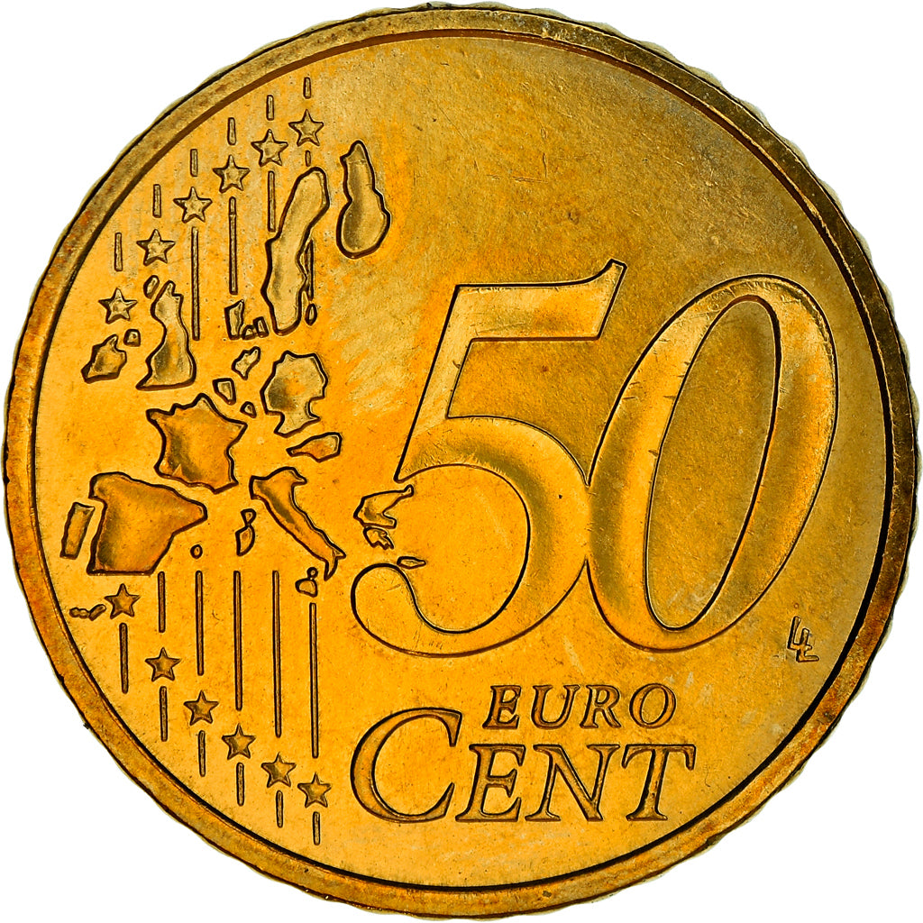 Monaco, 50 Euro Cent, Prince Rainier III, 2003, Paris, UNZ, Messing