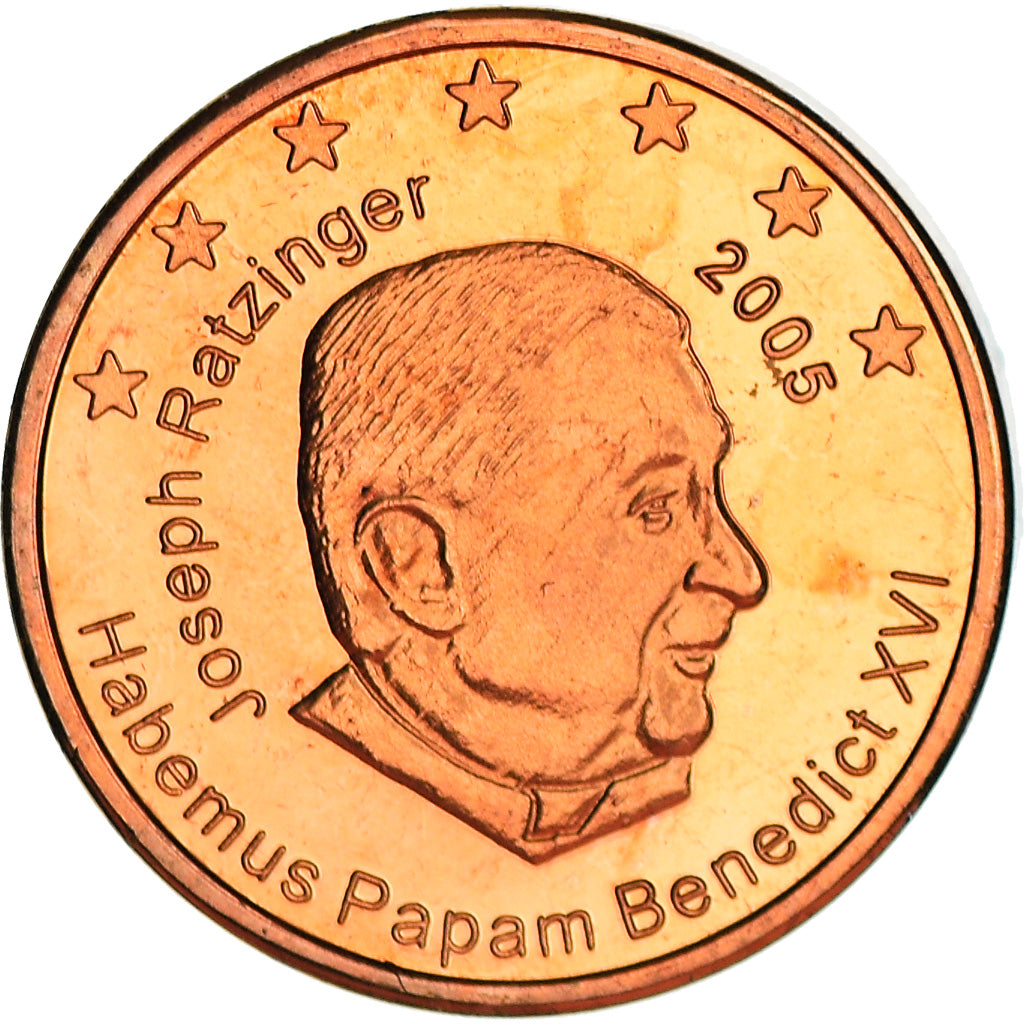 Watykan, Euro Cent, Type 2, 2005, unofficial private coin, MS(65-70), Miedź