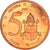 Vaticano, 5 Euro Cent, Type 2, 2005, unofficial private coin, FDC, Cobre chapado