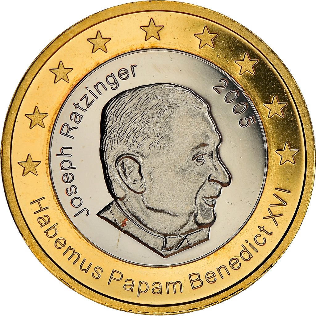 Vatican, 2 Euro, Type 2, 2005, unofficial private coin, MS(65-70), Bi-Metallic