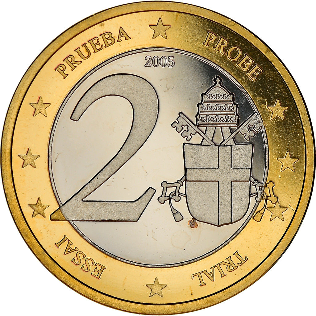Vatican, 2 Euro, Type 2, 2005, unofficial private coin, MS(65-70), Bi-Metallic