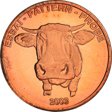 Schweiz, Fantasy euro patterns, 2 Euro Cent, 2003, STGL, Copper Plated Steel