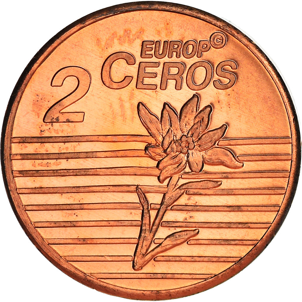 Schweiz, Fantasy euro patterns, 2 Euro Cent, 2003, STGL, Copper Plated Steel