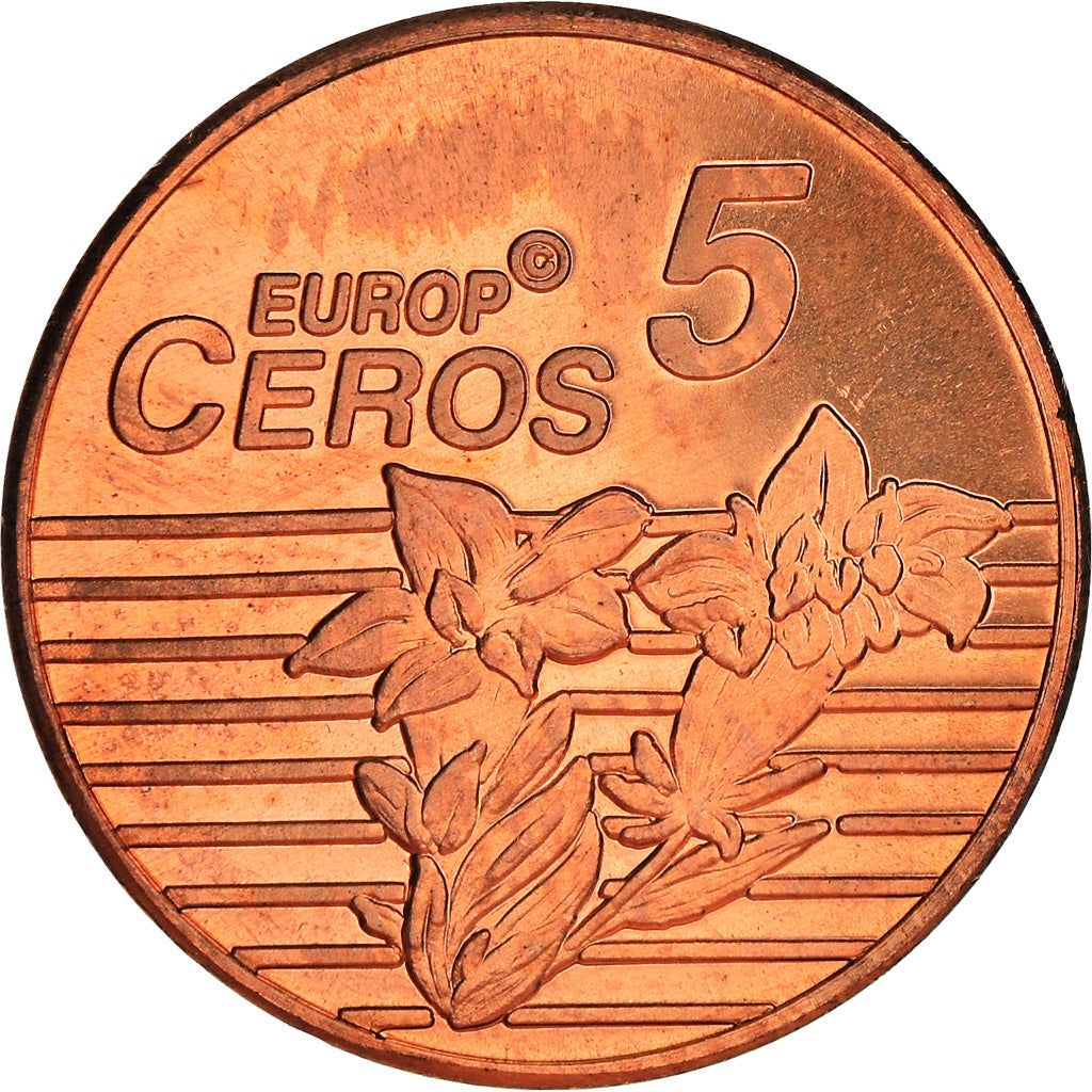 Schweiz, Fantasy euro patterns, 5 Euro Cent, 2003, STGL, Copper Plated Steel