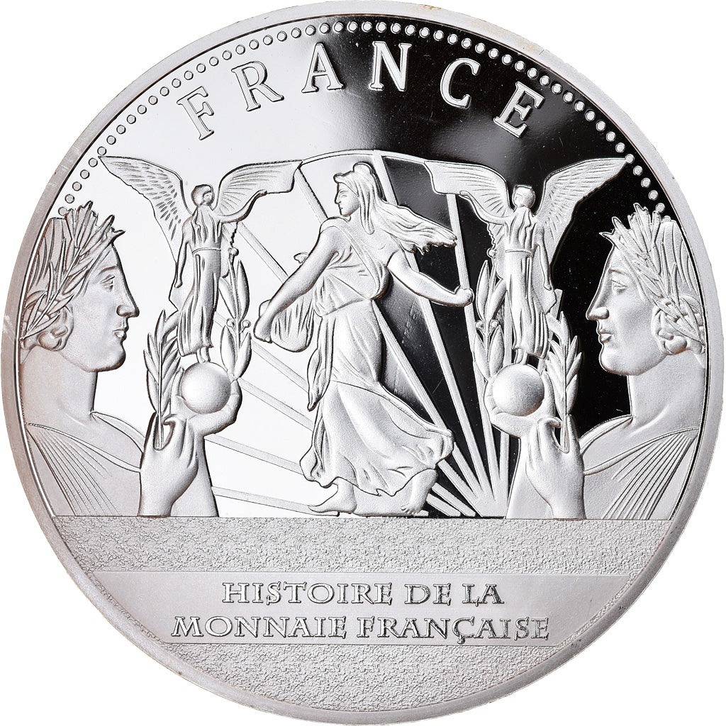 Francia, medalla, Histoire de la Monnaie Française, 5000 Francs 1944, FDC
