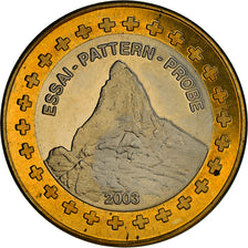 Switzerland, Fantasy euro patterns, Europ, 2003, MS(65-70), Bi-Metallic, KM:Pn8