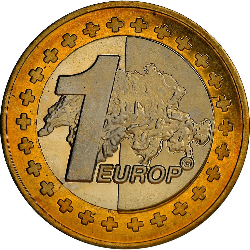Switzerland, Fantasy euro patterns, Europ, 2003, MS(65-70), Bi-Metallic, KM:Pn8