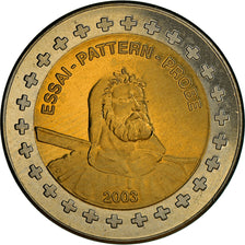 Switzerland, Fantasy euro patterns, 2 Euro, 2003, MS(65-70), Bi-Metallic