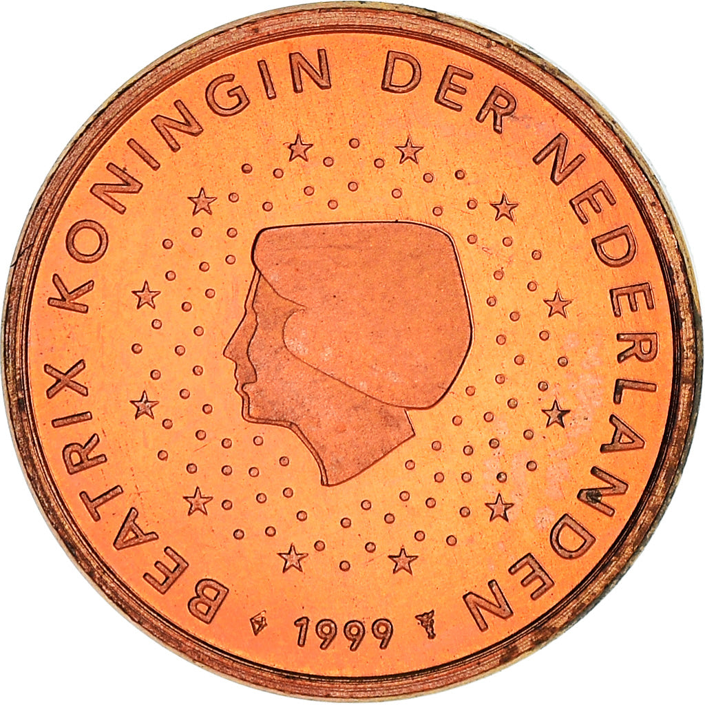 Netherlands, Euro Cent, 1999, Utrecht, BE, MS(63), Copper Plated Steel, KM:234