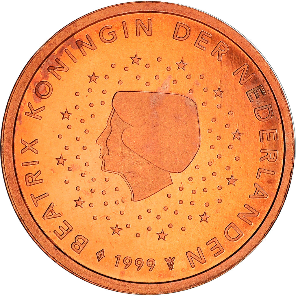 Netherlands, 2 Euro Cent, 1999, BE, MS(63), Copper Plated Steel, KM:New