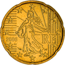 France, 20 Euro Cent, 2006, Paris, BU, MS(65-70), Brass, Gadoury:5., KM:1286