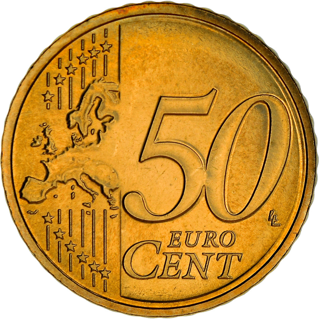 France, 50 Euro Cent, 2008, Paris, BU, MS(65-70), Brass, Gadoury:6a., KM:1412