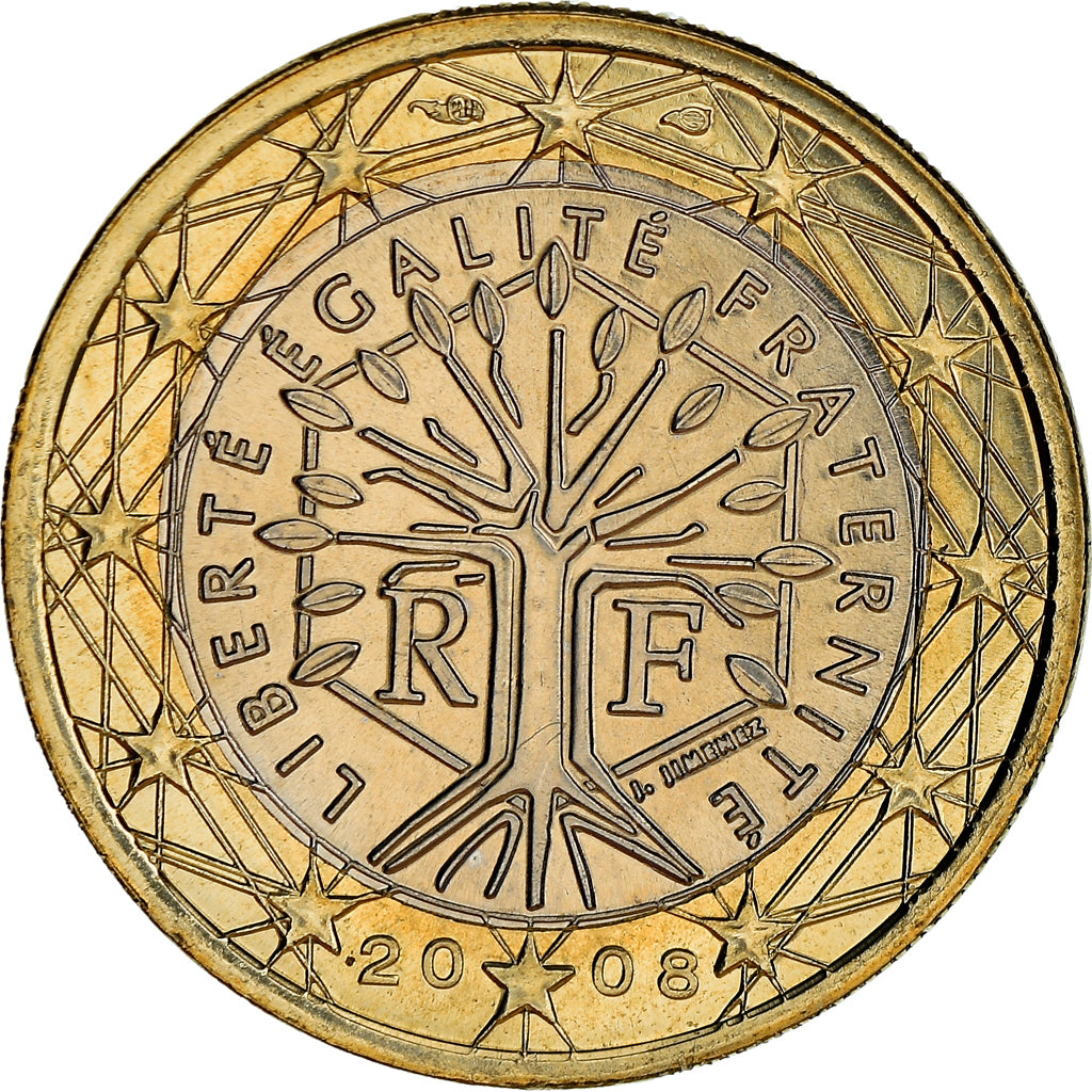 Francia, Euro, 2008, Paris, BU, FDC, Bimetálico, Gadoury:7a., KM:1413