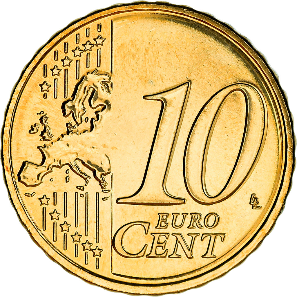 France, 10 Euro Cent, 2011, Paris, BU, MS(65-70), Brass, Gadoury:4b., KM:1410