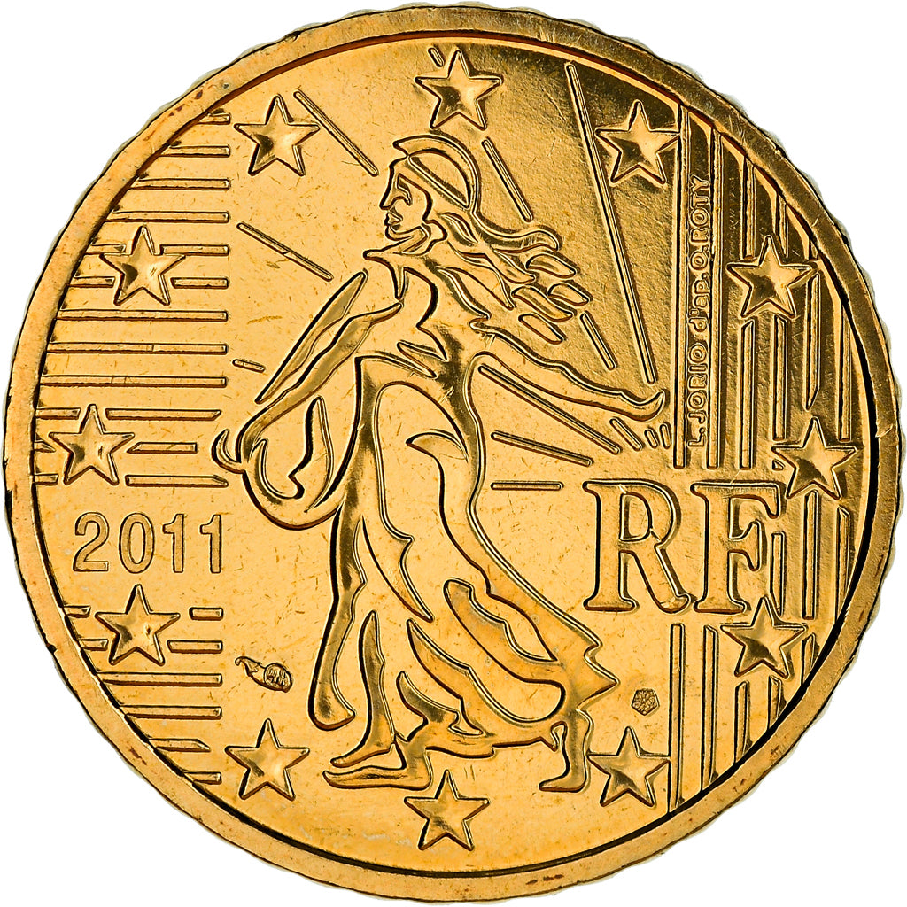 France, 50 Euro Cent, 2011, Paris, BU, MS(65-70), Brass, Gadoury:6a., KM:1412