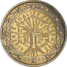 France, 2 Euro, 2011, Paris, BU, MS(65-70), Bi-Metallic, Gadoury:8a., KM:1414