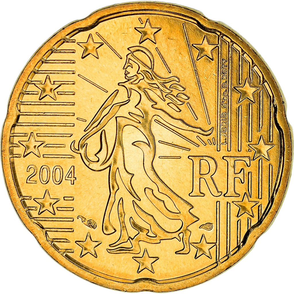 France, 20 Euro Cent, 2004, Paris, BU, MS(65-70), Brass, Gadoury:5., KM:1286