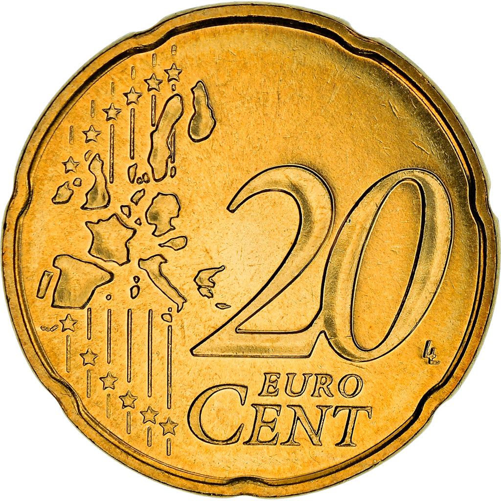 France, 20 Euro Cent, 2004, Paris, BU, MS(65-70), Brass, Gadoury:5., KM:1286