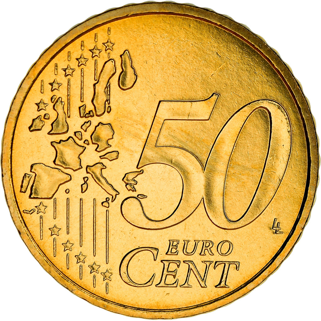 France, 50 Euro Cent, 2004, Paris, BU, MS(65-70), Brass, Gadoury:6., KM:1287