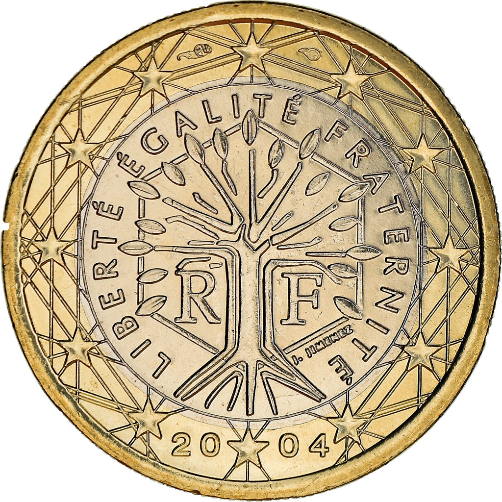 France, Euro, 2004, Paris, BU, MS(65-70), Bi-Metallic, Gadoury:7, KM:1288