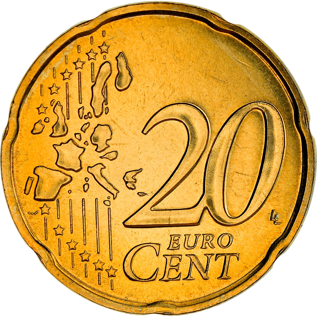 France, 20 Euro Cent, 2005, Paris, BU, MS(65-70), Brass, Gadoury:5., KM:1286