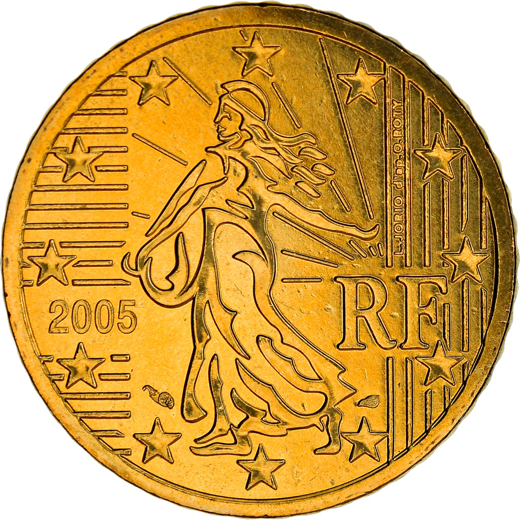 France, 50 Euro Cent, 2005, Paris, BU, MS(65-70), Brass, Gadoury:5., KM:1287