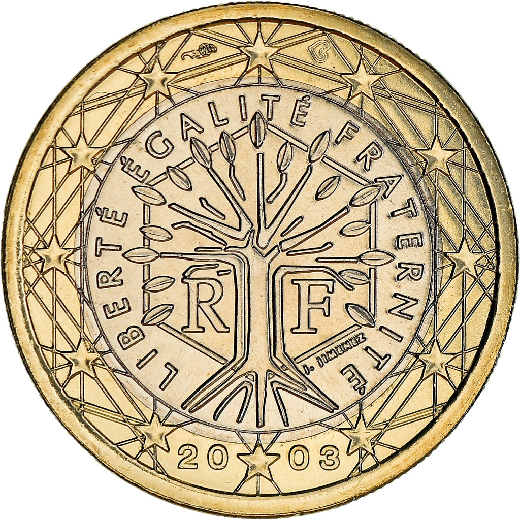 France, Euro, 2003, Paris, BU, MS(65-70), Bi-Metallic, KM:1288