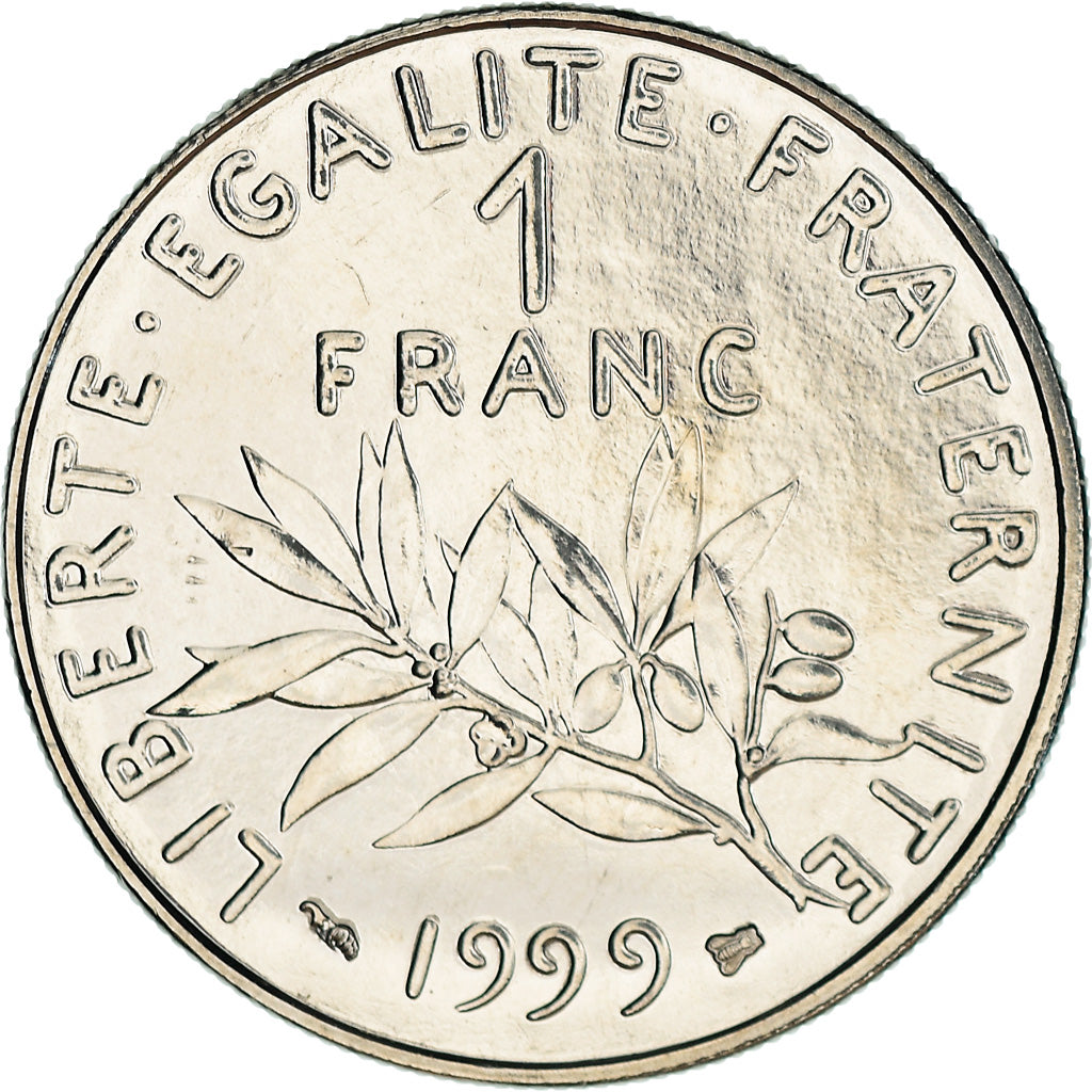Coin, France, Semeuse, Franc, 1999, Paris, BU, MS(65-70), Nickel, KM:925.1