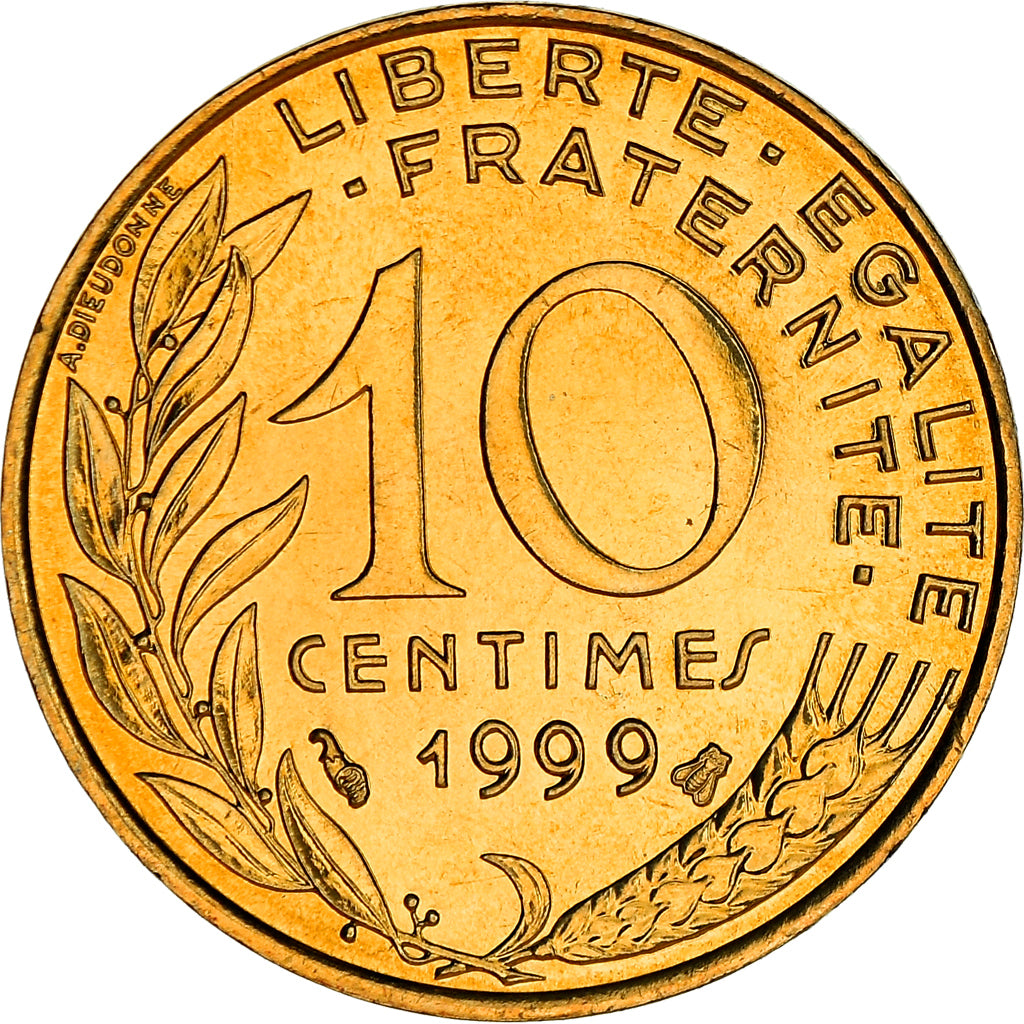 Coin, France, Marianne, 10 Centimes, 1999, Paris, BU, MS(65-70)