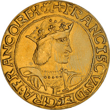 France, Medal, Reproduction Teston de François Ier, MDP, MS(65-70)