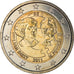 Belgien, 2 Euro, Les droits de la femme, 2011, Brussels, UNZ, Bi-Metallic
