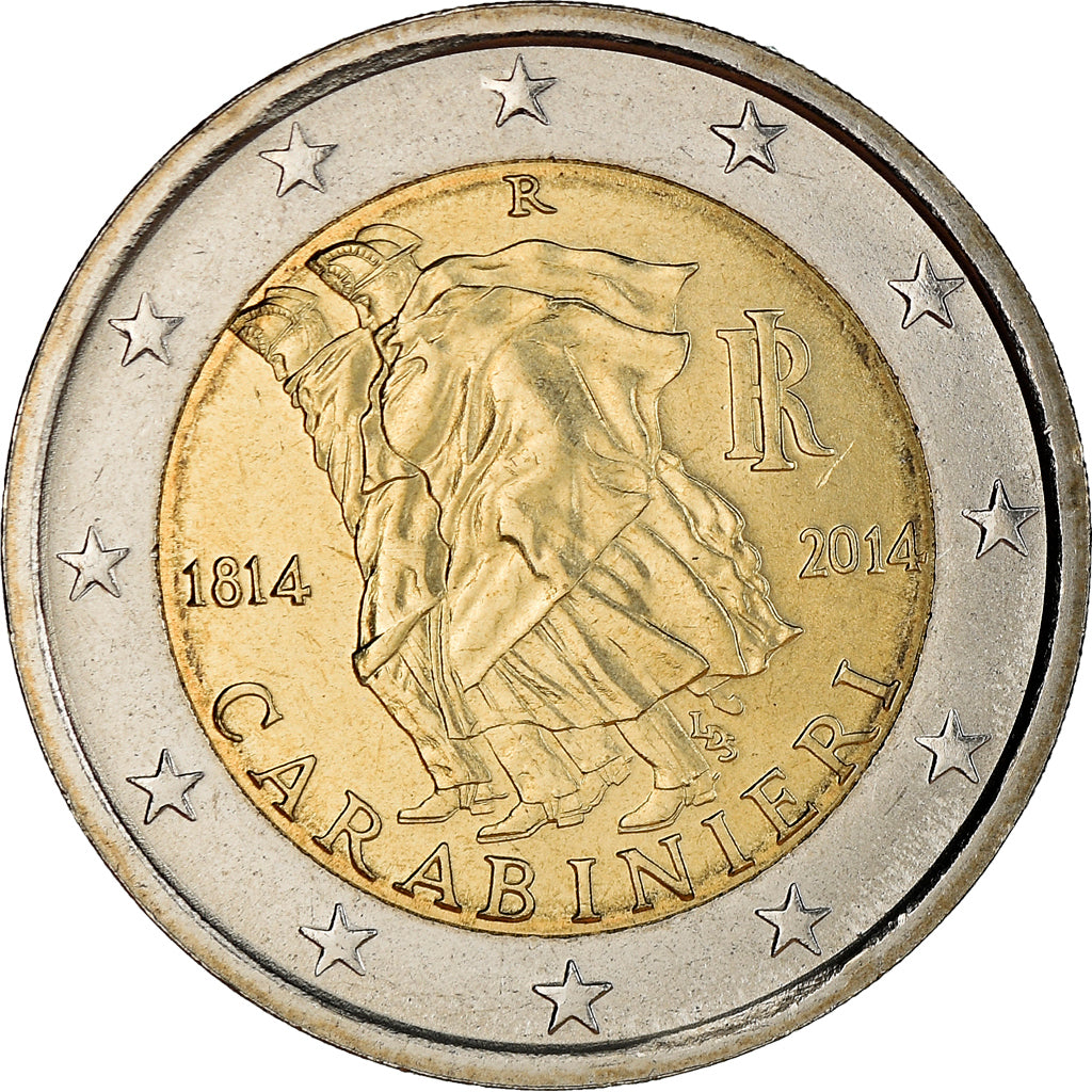 Italy, 2 Euro, Carabinieri, 2014, Rome, MS(63), Bi-Metallic, KM:New