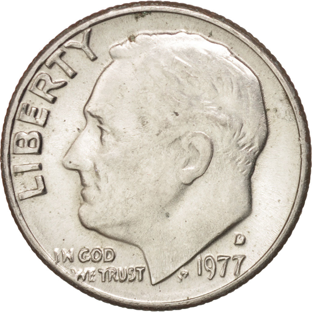 Coin, United States, Roosevelt Dime, Dime, 1977, U.S. Mint, Denver, AU(50-53)