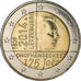 Luxemburgo, 2 Euro, 2014, MS(64), Bimetálico, KM:New