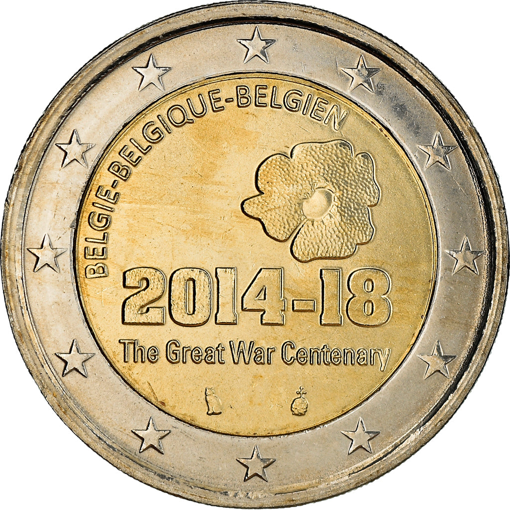 Belgio, 2 Euro, The Great War Centenary, 2014, SPL+, Bi-metallico